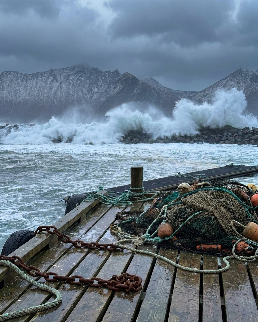 Senja utenfor sesong, når stormene kan kjennes
